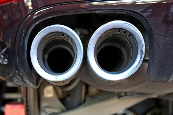 Car Exhaust Pipe Car Muffler — Stock Photo, Image