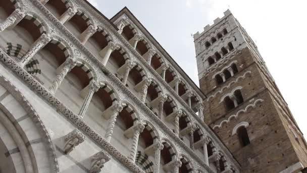 Kathedraal Van Lucca Kathedraal Van San Martino Lucca Toscane — Stockvideo