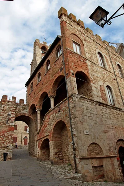 Câmara Municipal Centro Aldeia Suvereto Toscana — Fotografia de Stock