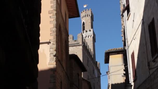 Volterra Toskania Włochy Stycznia 2020 Ulicami Centrum Volterra — Wideo stockowe