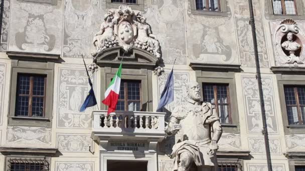 Pisa Toscana Itália Maio 2019 Detalhe Palazzo Della Carovana Sede — Vídeo de Stock