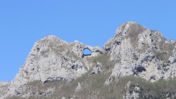 Nahaufnahme Des Monte Forato Auf Den Apuanischen Alpen Der Garfagnana — Stockvideo