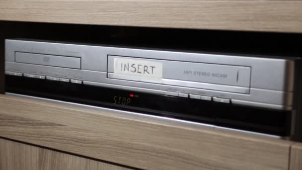 Vcr Utvisar Vhs — Stockvideo