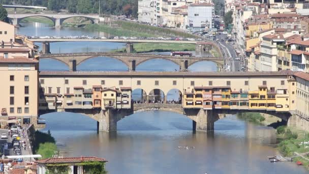 Florence Talya Eylül 2020 Piazzale Michelangelo Nun Panoramik Noktasından Floransa — Stok video