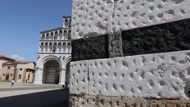 Katedralen San Martino Den Medeltida Staden Lucca Toscana — Stockvideo