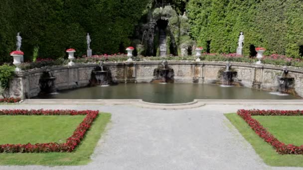Марлия Лукка Италия Июня 2020 Года Красивый Водный Театр Парке — стоковое видео