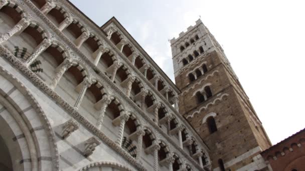 Tijdapsis Van Kathedraal Van Lucca Kathedraal Van San Martino Lucca — Stockvideo