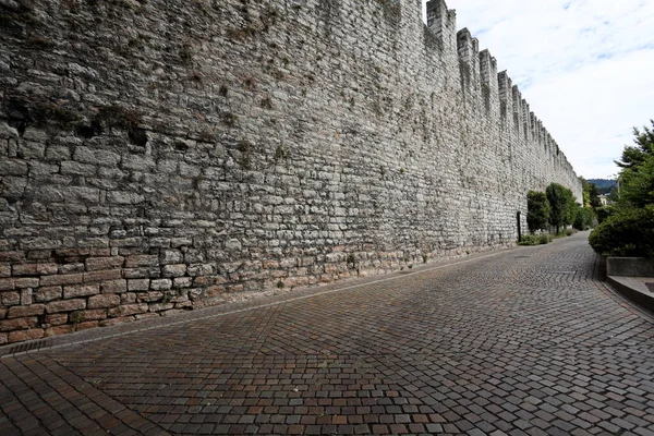 Trento Włochy Starożytne Mury Miasta Sięgające Czasów Rzymskich — Zdjęcie stockowe