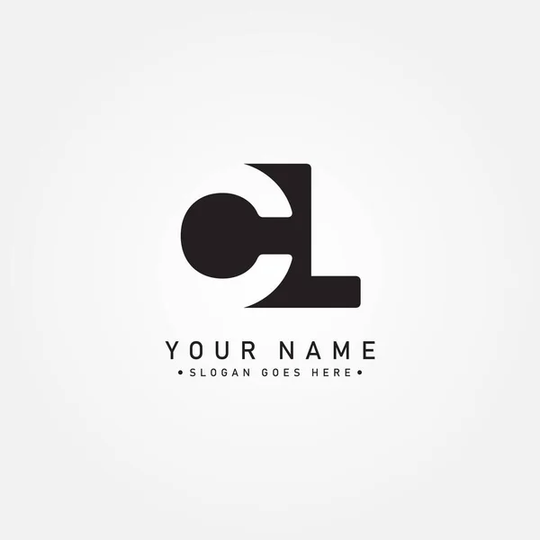 首字母Cl标志 最小商业标志 — 图库矢量图片