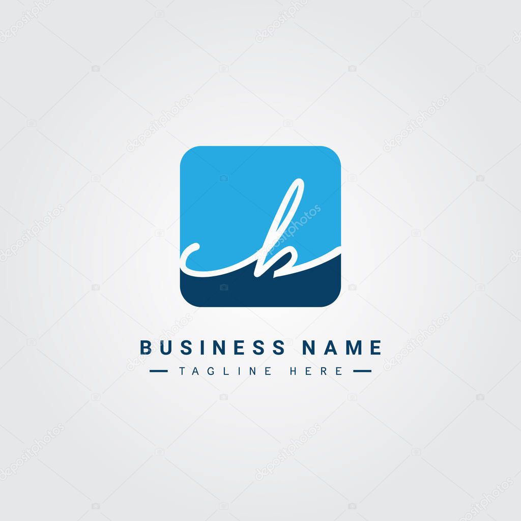 Initial Letter CB Logo - Hand Drawn Signature Logo