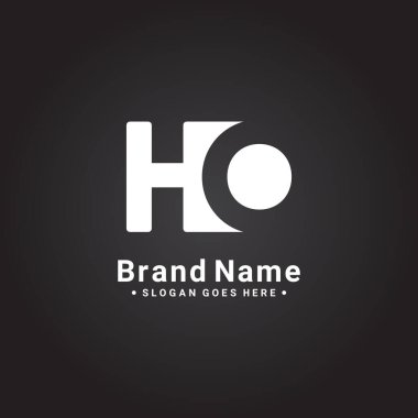 İlk Mektup HO Logosu - Basit İş Logosu