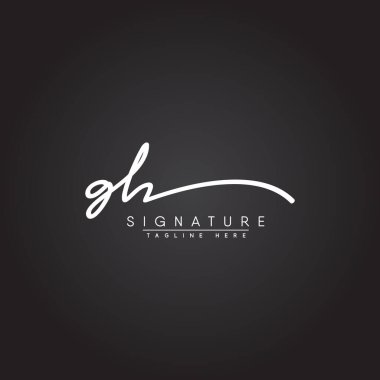 İlk Harf GH Logosu - El Yazısı İmza Logosu