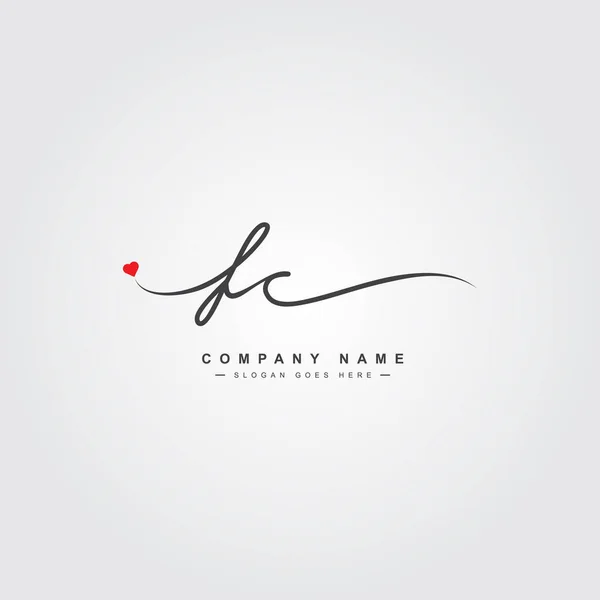 Eerste Brief Logo Handgeschreven Handtekening Logo — Stockvector