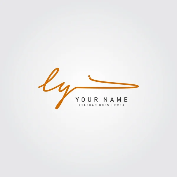 Original Letter Logo Handwritten Signature Logo — 스톡 벡터