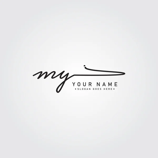 Original Letter Logo Handwritten Signature Logo — 스톡 벡터