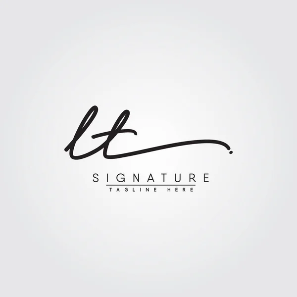 頭文字のPiロゴ 手書きの署名ロゴ — ストックベクタ