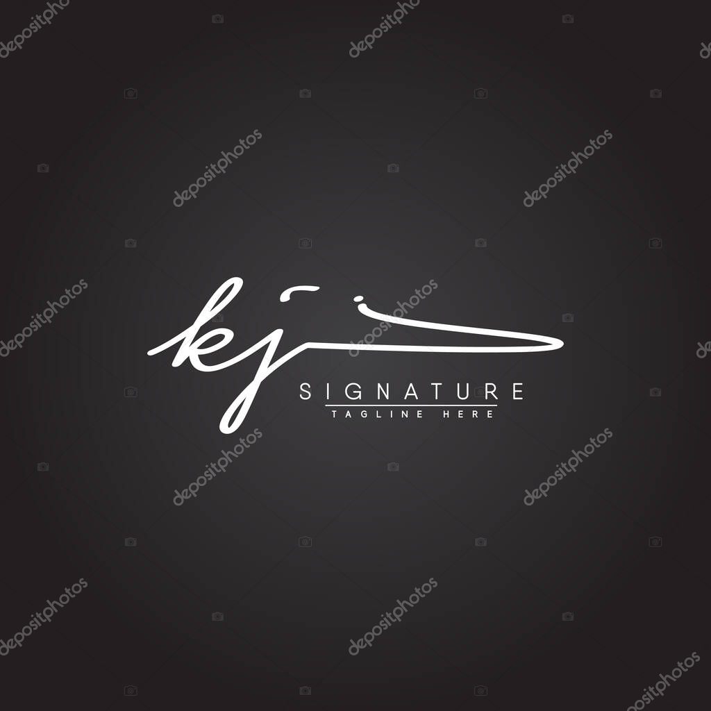 Initial Letter PI Logo - Handwritten Signature Logo