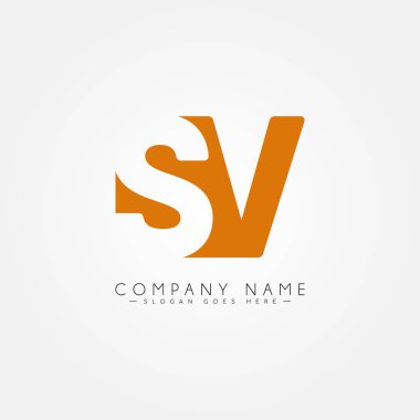 İlk Harf SV Logosu - Basit İş Logosu