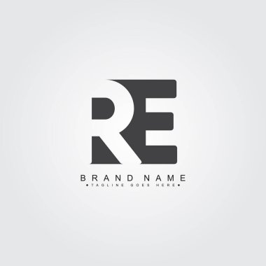 İlk Harf RE Logosu - Basit İş Logosu