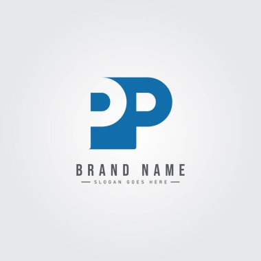 Initial Letter PP Logo - Simple Business Logo clipart