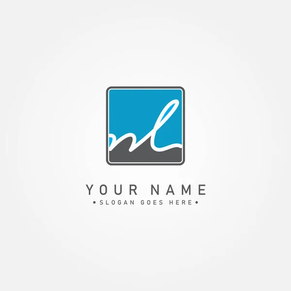 Initiële Brief Logo Business Signature Design — Stockvector