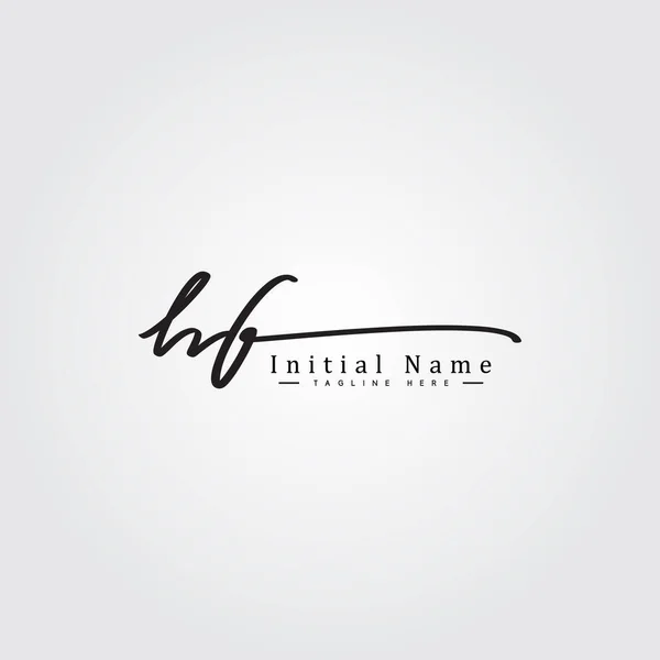 Lettre Initiale Logo Logo Signature Dessiné Main — Image vectorielle