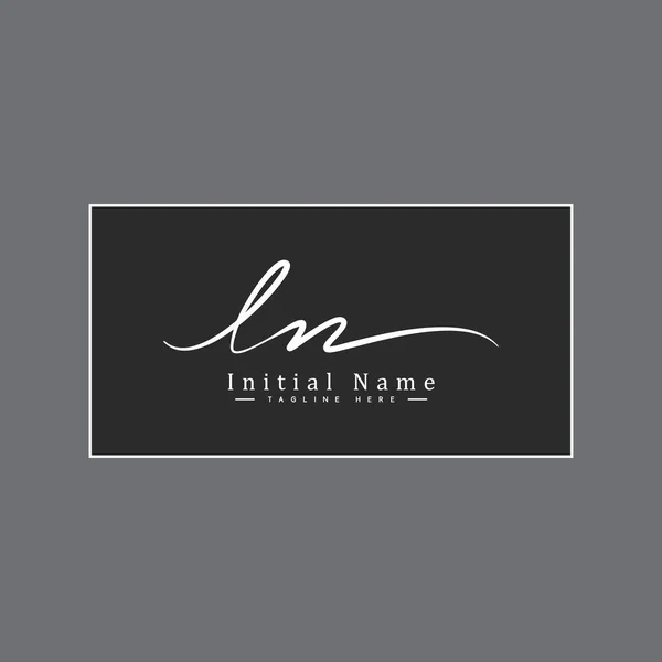 Lettre Initiale Logo Logo Style Signature Manuscrite — Image vectorielle