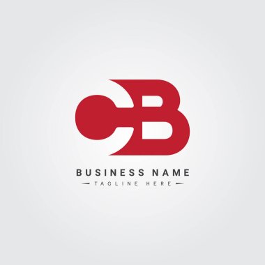 CB Initial Letter Logo - Minimal Vector Logo clipart