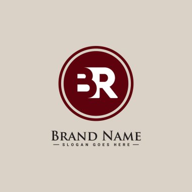 BR İlk Harf Logosu - Minimum Vektör Logosu