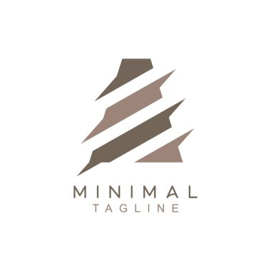 Bir Harf Logosu - Asgari Vektör Logosu