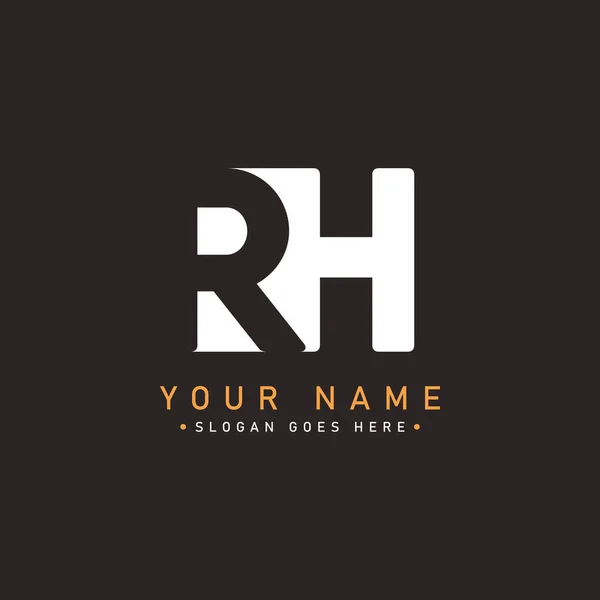 初始字母Rh标志 最小向量标志 — 图库矢量图片