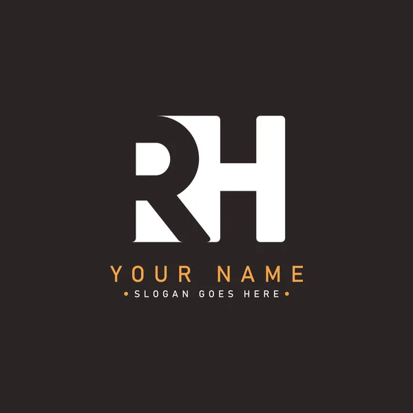 İlk Harf RH Logosu - Minimum Vektör Logosu