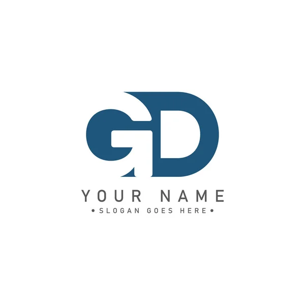 İlk Harf GD Logosu - Asgari Vektör Tasarımı