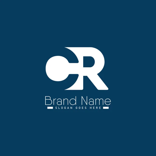 CR İlk Harf Logosu - Baş harfler C ve R için Asgari Vektör Logosu