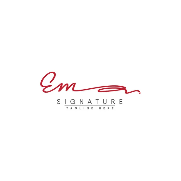 Logotipo Letra Inicial Logotipo Assinatura Manuscrita — Vetor de Stock