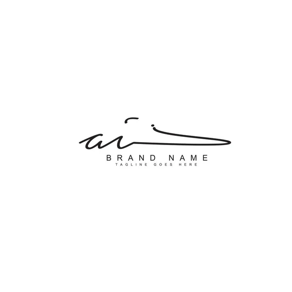 Signature Logo Handwriiten Vector Logo Für Anfangsbuchstaben Und — Stockvektor