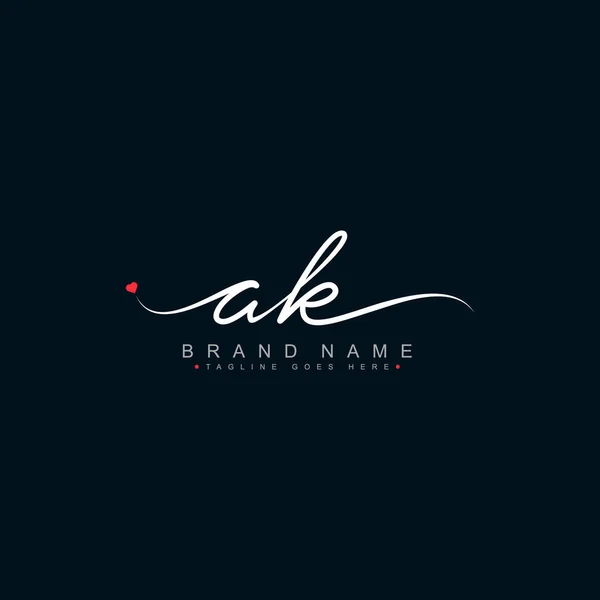 Anfangsbuchstabe Logo Handgeschriebenes Signature Style Logo — Stockvektor