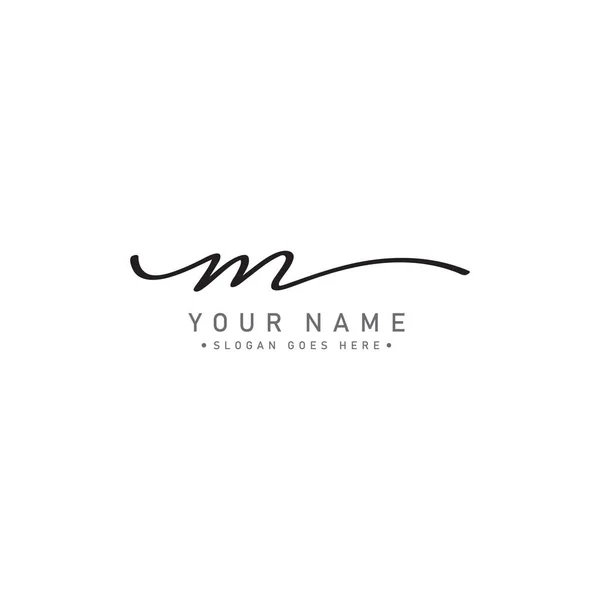 Handwritten Signature Logo Initial Letter — Stock Vector