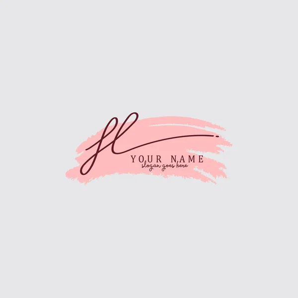 Initial Signature Logo Handwritten Vector Logo — Stock Vector