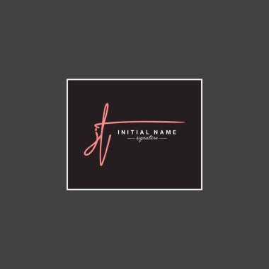 JT İlk İmza Logosu - J ve T harfleri için el yazısıyla yazılmış logo