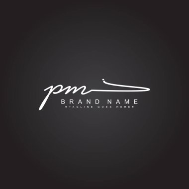 İlk Harf Başbakanın Logosu - El Yazısı İmza Biçimi Logosu