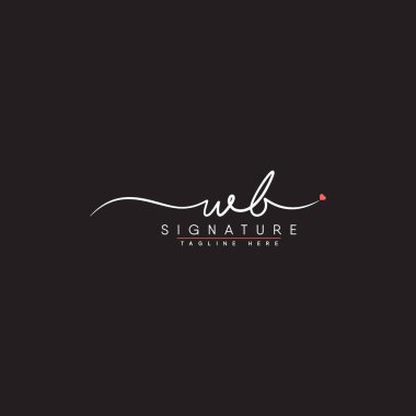 WB İlk Harf Logosu - El Yazısı İmza Logosu