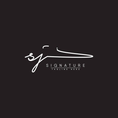 SJ İlk Harf Logosu - El Yazısı İmza Logosu
