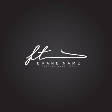 İlk Harf FT Logosu - El Yazısı İmza Logosu