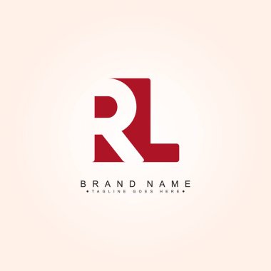 İlk Harf RL Logosu - Basit İş Biçimi Logosu