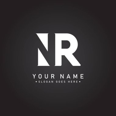 İlk Harf NR Logosu - Basit İş Biçimi Logosu