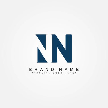 İlk Harf NN Logosu - Basit Baş harfler Logosu