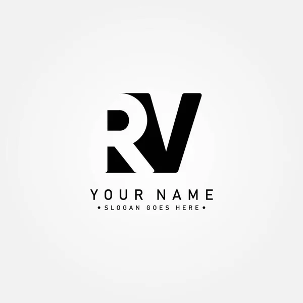 首字母Rv标志 简单商业标志 — 图库矢量图片