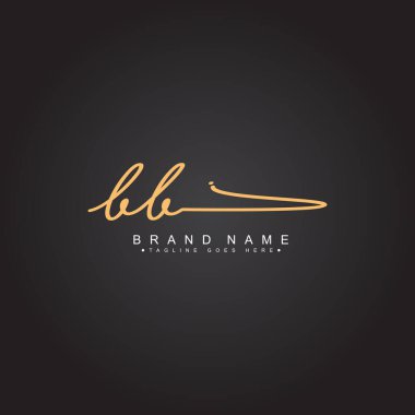 İlk Harf BB Logosu - El Çizimi İmza Logosu