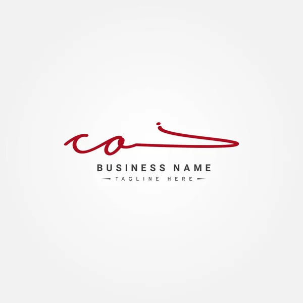 First Letter Logo Handwritten Signature Style Logo — 스톡 벡터